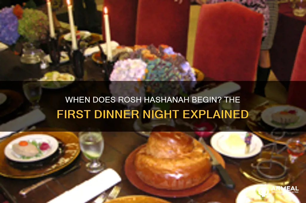 what night is the first dinner of rosh hashanah