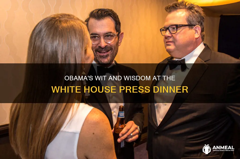 what obama said at white house press dinner