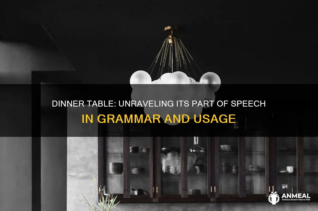 what part of speech is dinner table