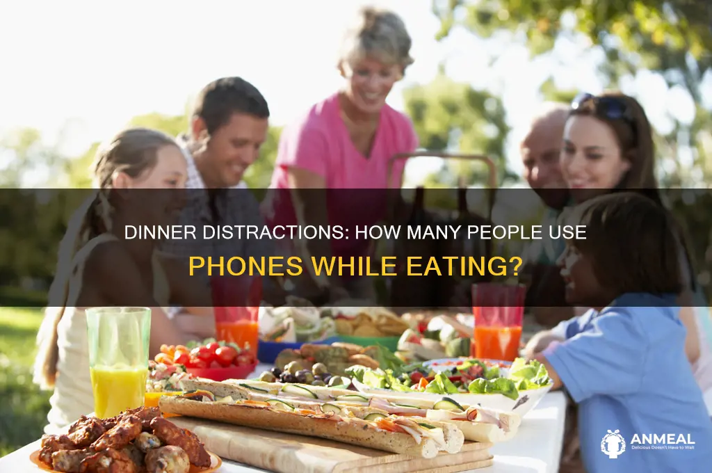 what percentage of people use their phone during dinner