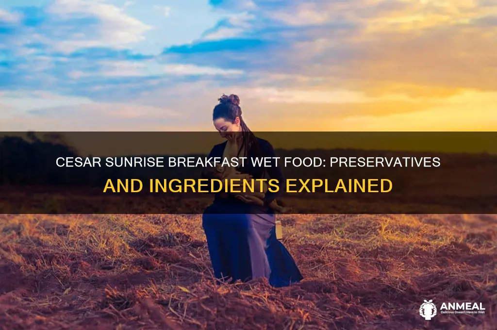 what preservatives are in cesar sunrise breakfast wet food