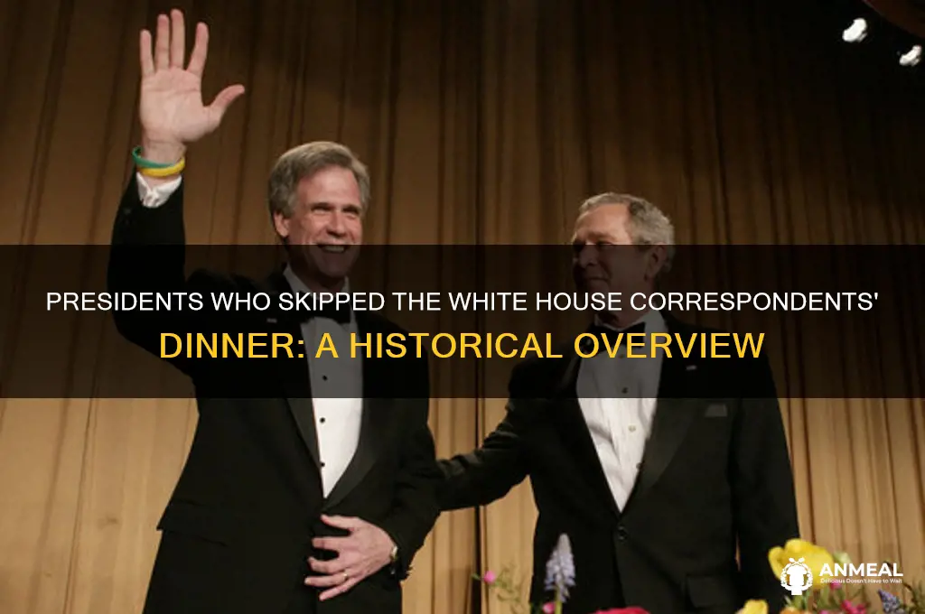 what president has not attended white house correspondance dinner
