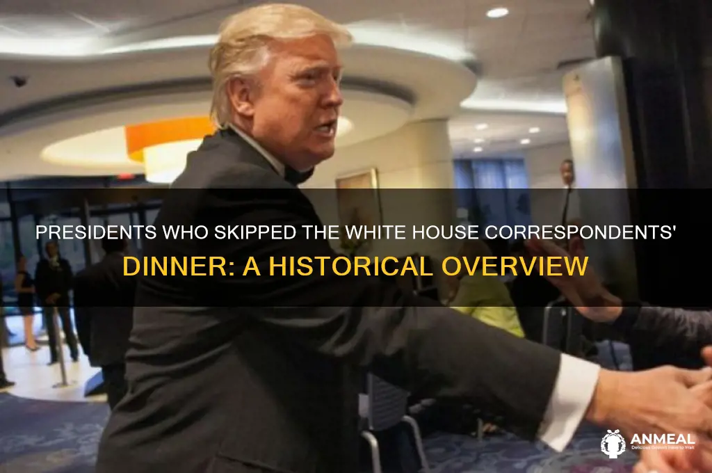what presidents missed the correspondents dinner