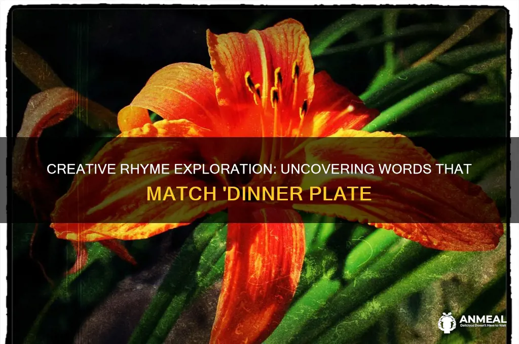 what rhymes with dinner plate