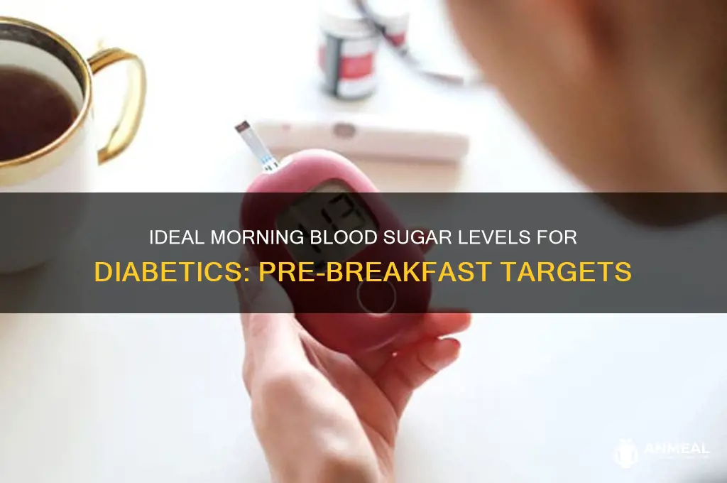 what should a diabetic numbers before breakfast
