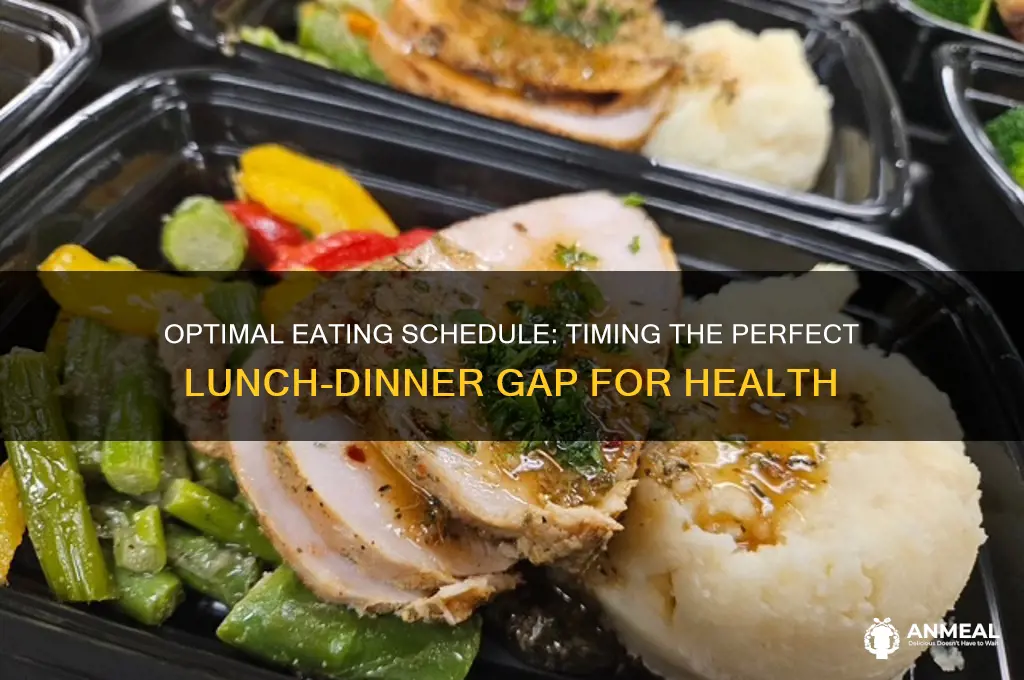 what should be the gap between lunch and dinner