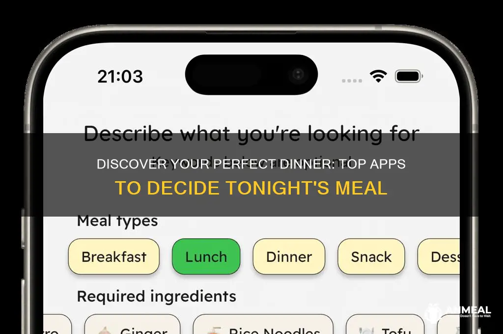what should i have for dinner app