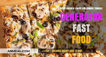 Quick Dinner Ideas: Fast Food Generator for Tonight's Meal