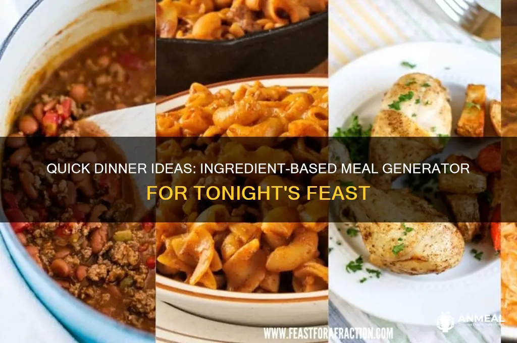 what should i have for dinner tonight generator ingredients