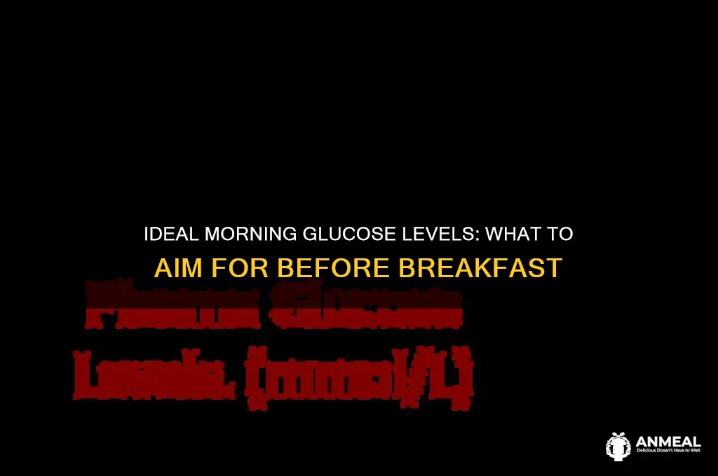 what should your glucose be before breakfast