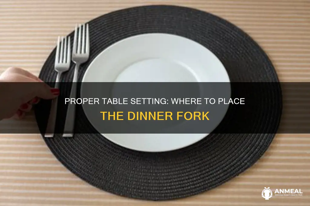 what side does the dinner fork go on