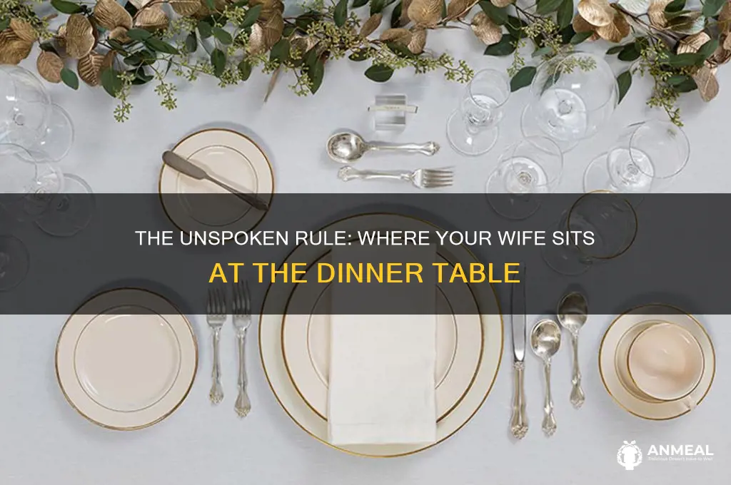 what side does your wife sit of the dinner table