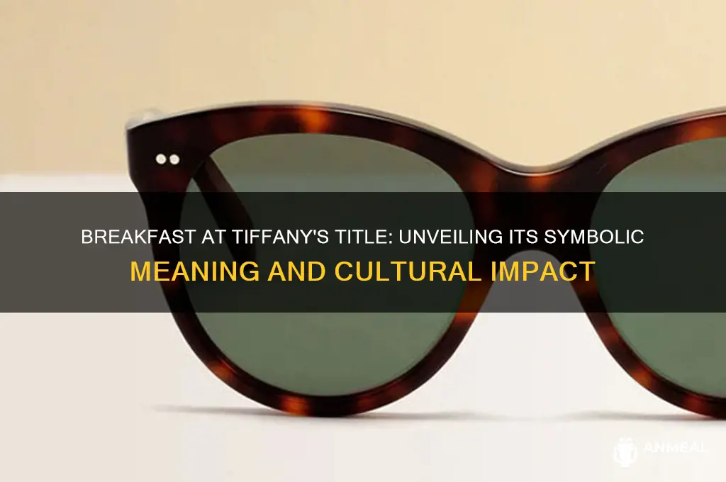 what signifance in the title of breakfast at tiffanys