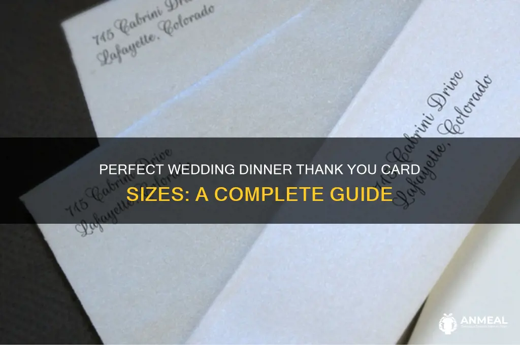 what size are dinner thank you cards wedding