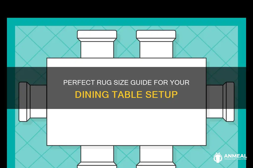 what size area rug for dinner table