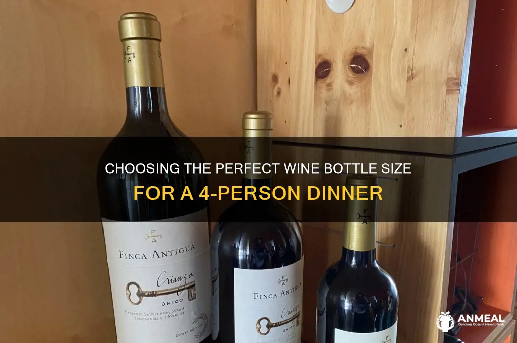 what size bottle wine to bring to 4 person dinner