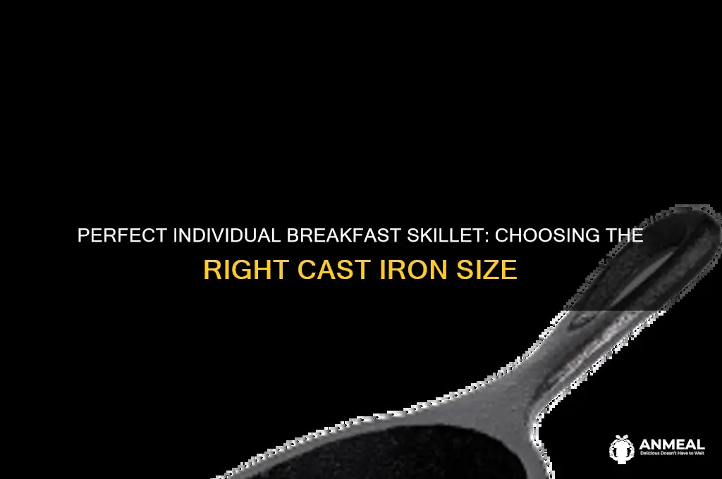 what size cast iron skillet for individual breakfast skillet