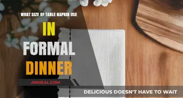 Choosing the Perfect Table Napkin Size for Formal Dinner Settings