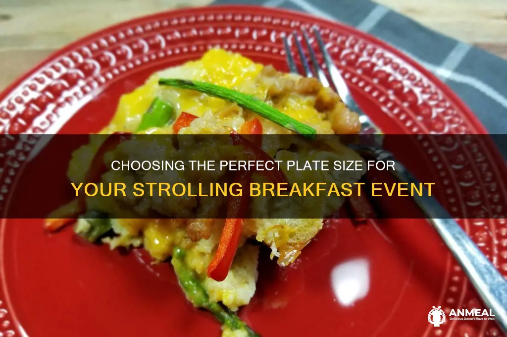 what size plates should be used for strolling breakfast