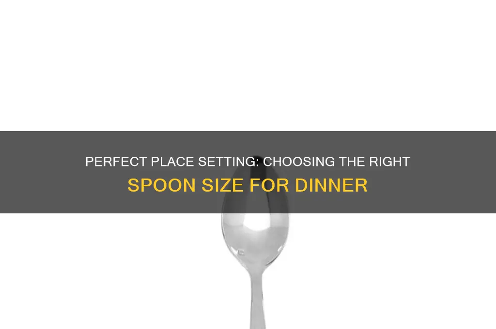 what size spoon do you place at the dinner table