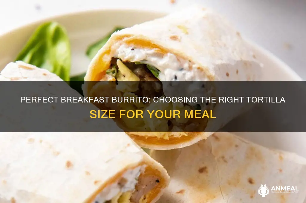 what size tortilla for breakfast burrito
