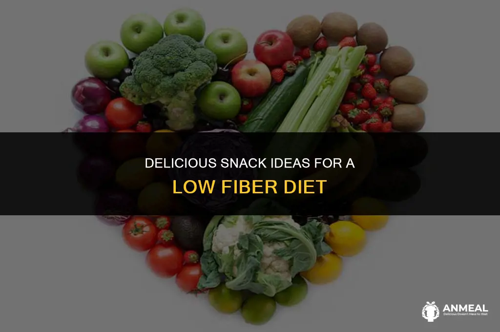 what snacks can i eat on a low fiber diet