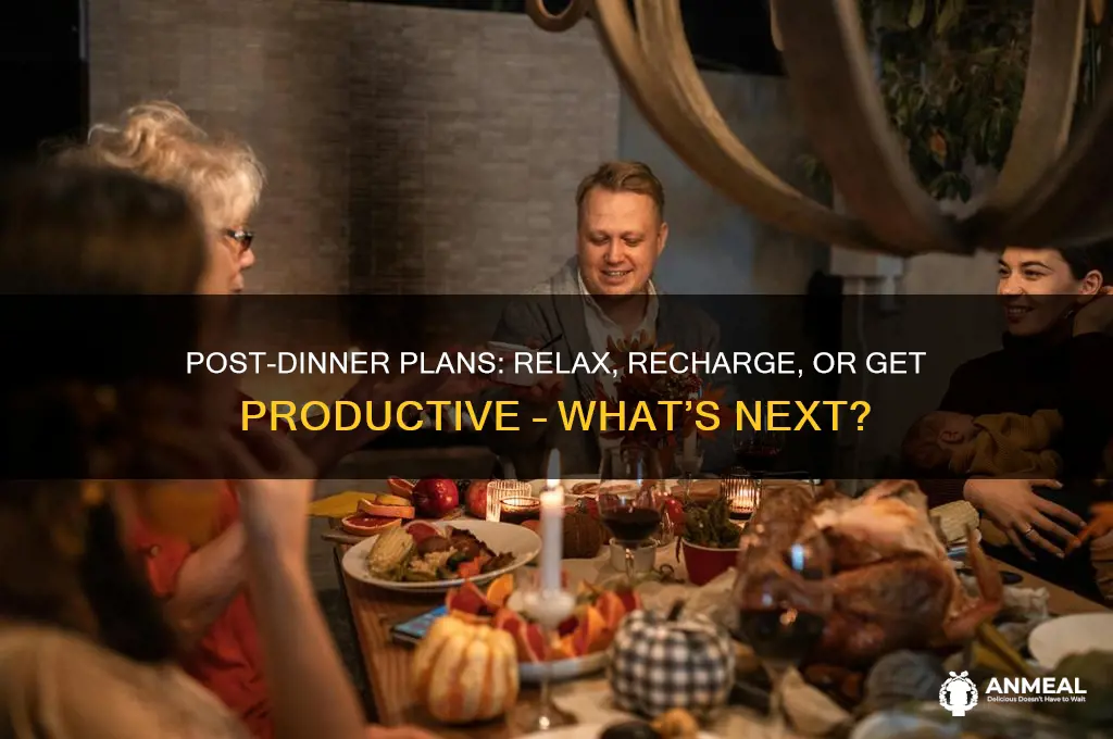 what sould i do next after dinner