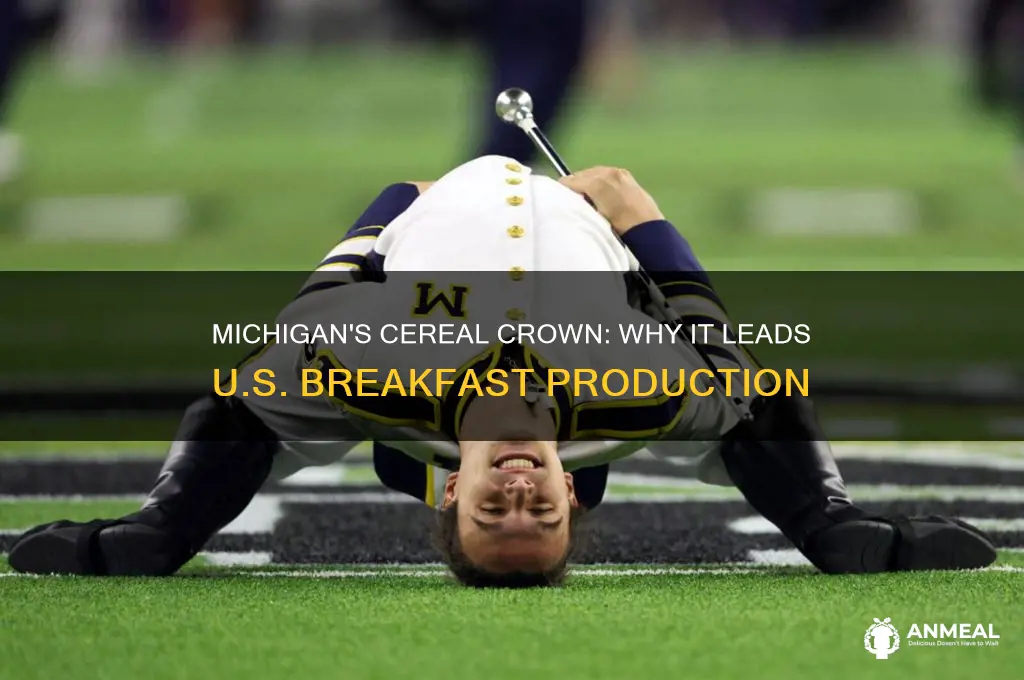 what state in produces the most breakfast cereal and why
