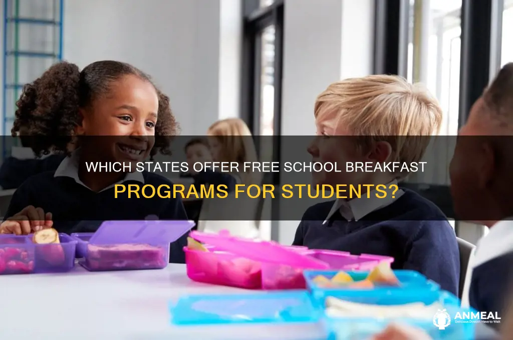 what states is school breakfast program