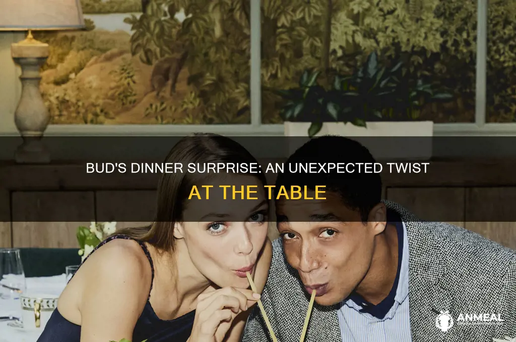 what surprising thing happens to bud at dinner
