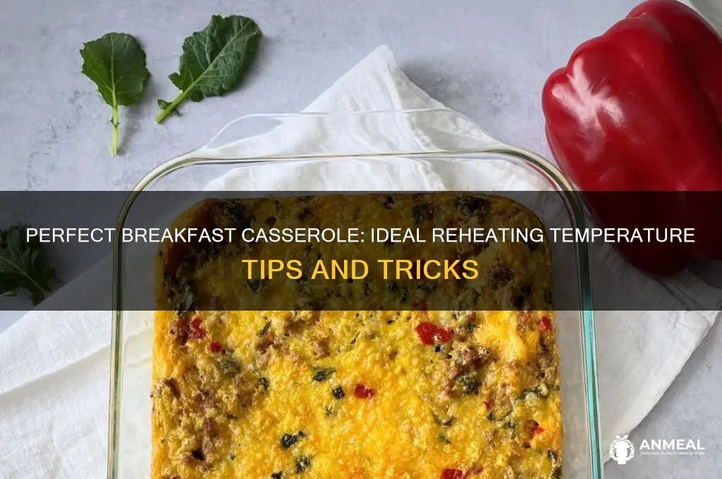 what temp to reheat breakfast casserole