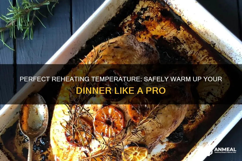 what temperature should i reheat my dinner at