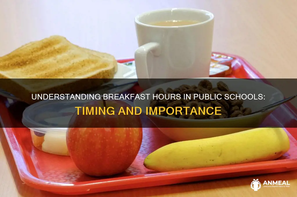 what tie is breakfast hours in public schools