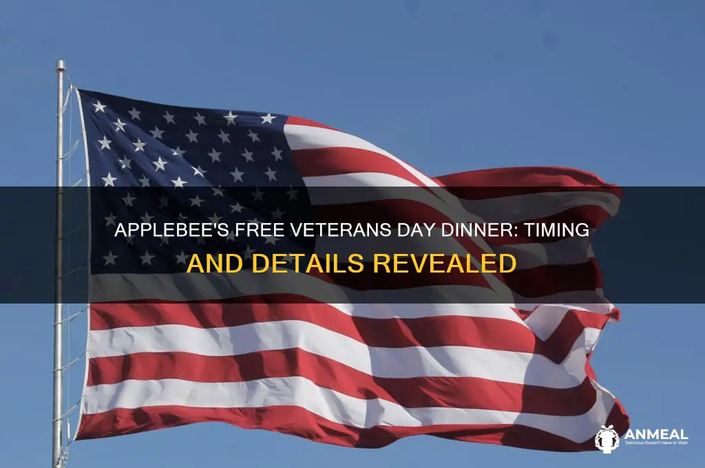 what time does applebee give free veterans dinner