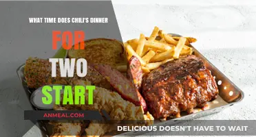 Chili's Dinner for Two: Start Time and Menu Highlights