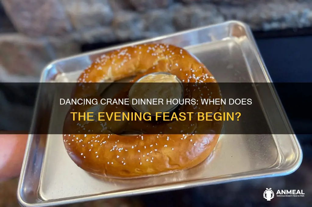 what time does dancing crane start dinner