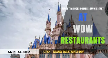 Dinner Service Start Times at Walt Disney World Restaurants