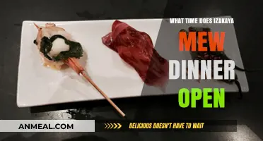 Izakaya Mew Dinner Hours: When Does the Evening Menu Begin?