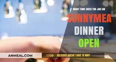 Jac on Sunnymean Dinner Opening Hours: When to Arrive