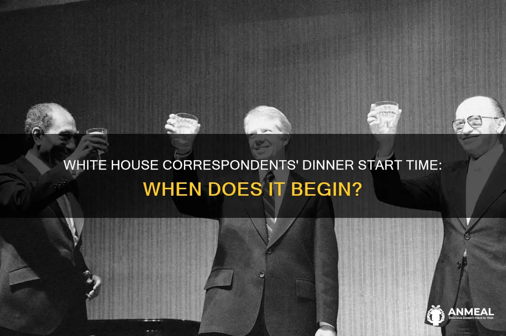 what time does the white house correspondence dinner start