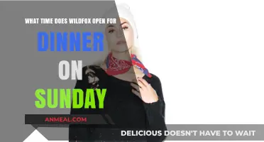 Wildfox Sunday Dinner Hours: What Time Does It Open?