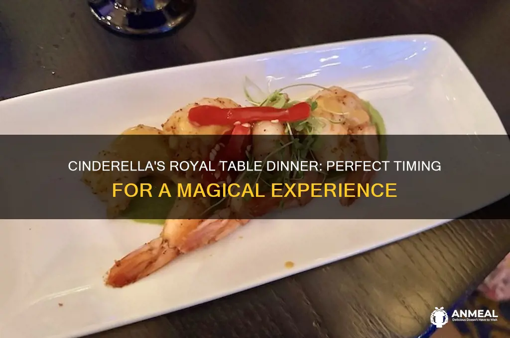 what time for cinderella royal table dinner
