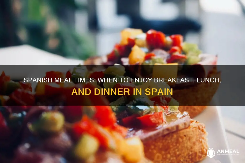 what time is breakfast lunch and dinner in spain