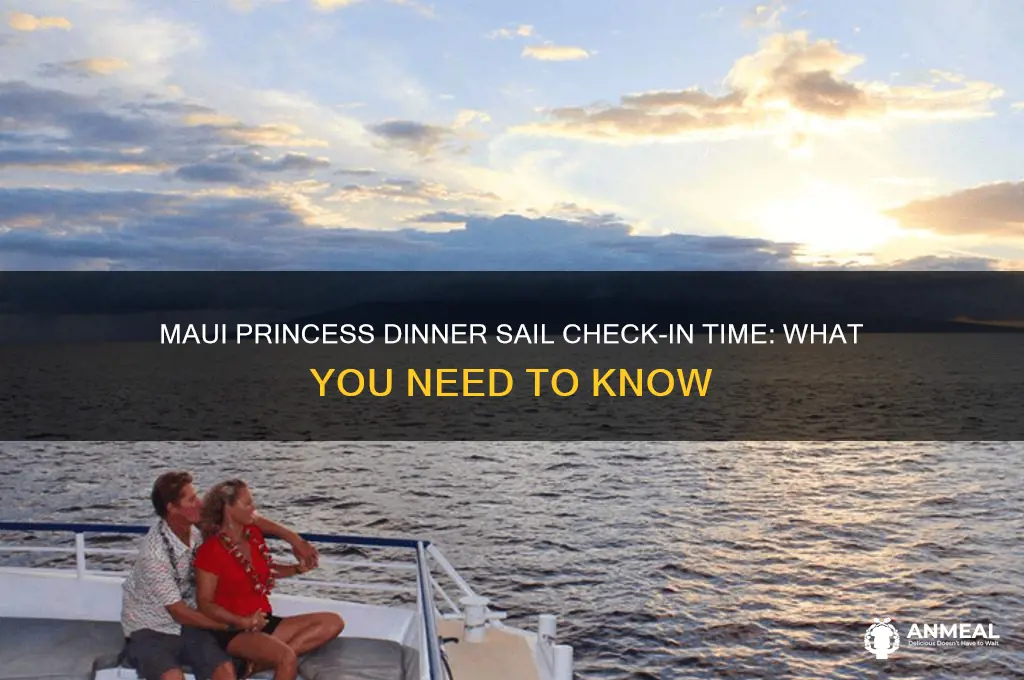 what time is check in for maui princess dinner sail