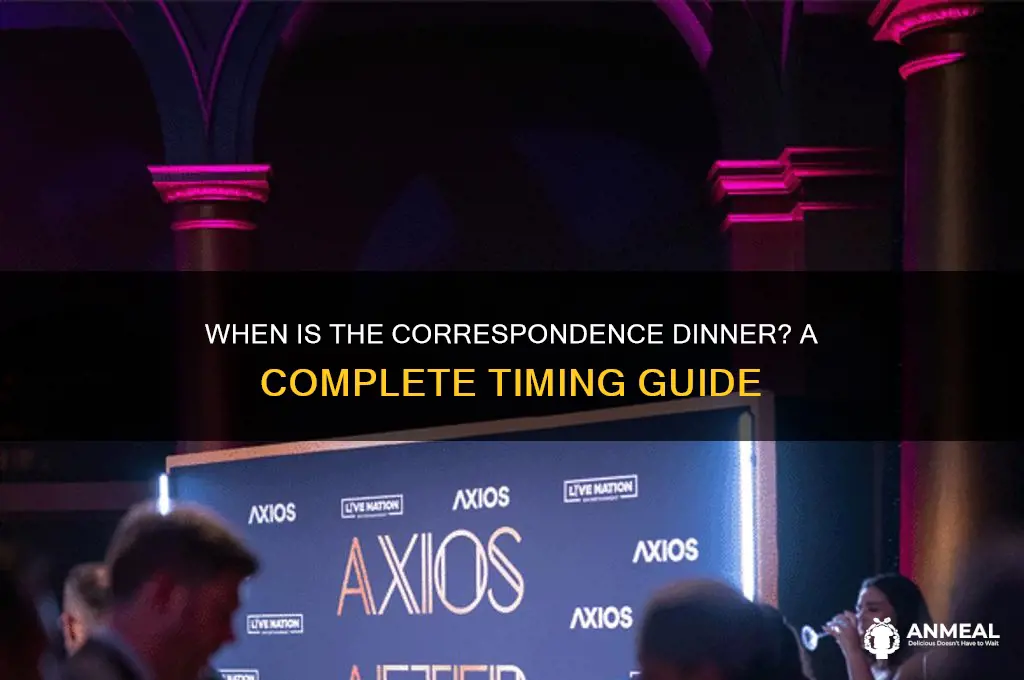 what time is correspondence dinner