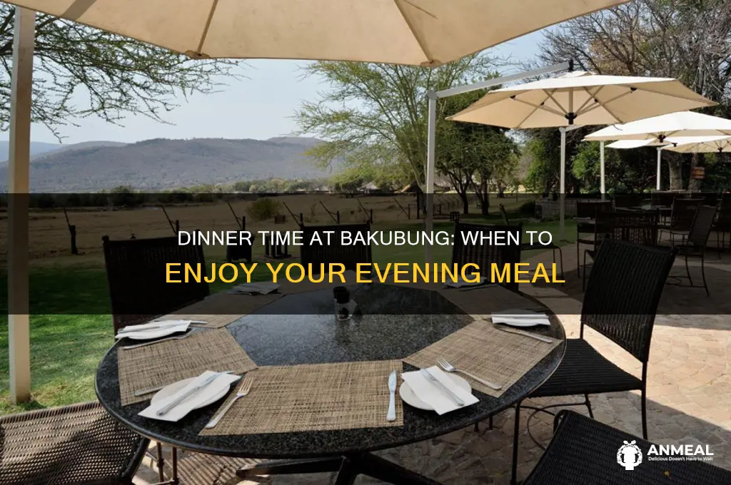 what time is dinner at bakubung