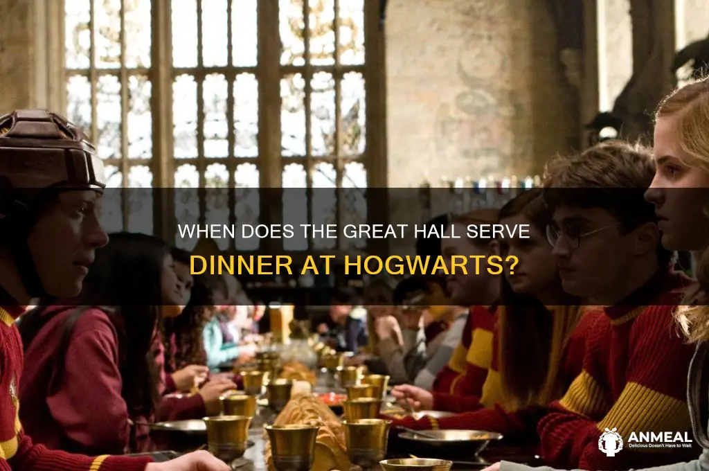 what time is dinner at hogwarts