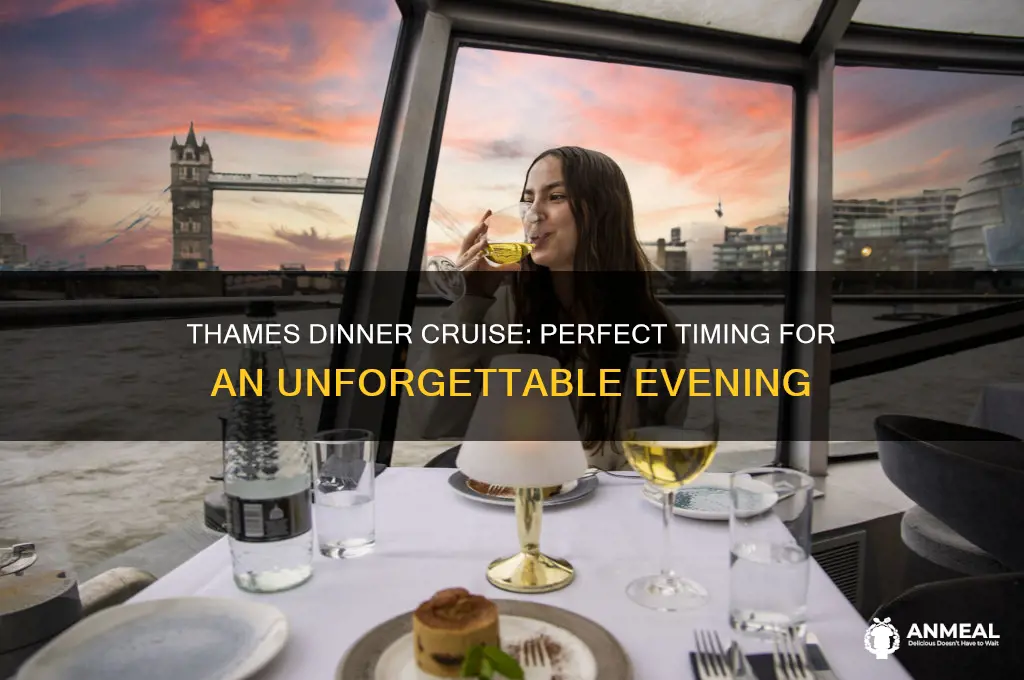 what time is dinner cruise thames