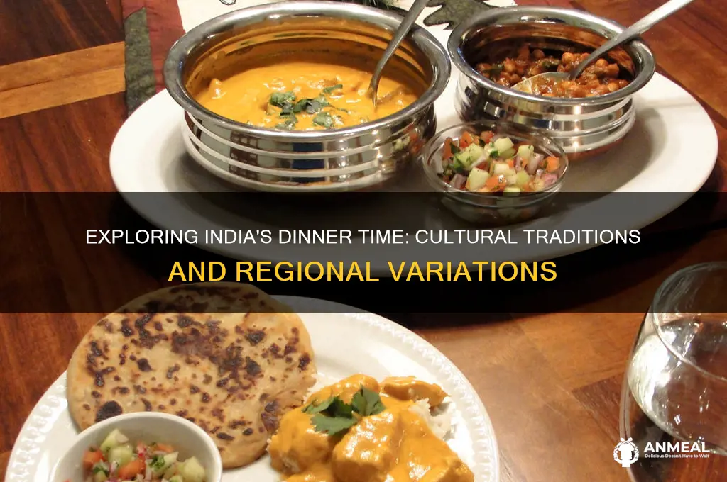 what time is dinner in india