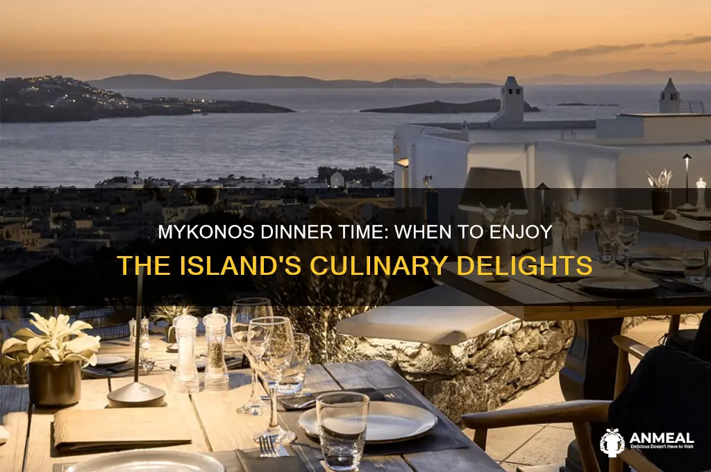 what time is dinner in mykonos